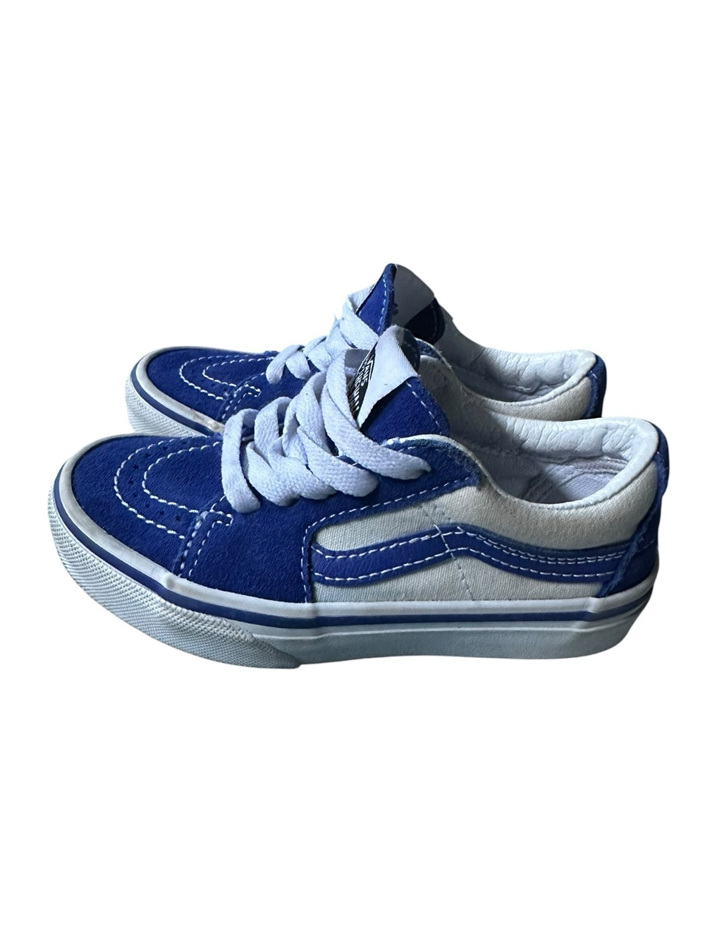 Vans Kids White Black Low Top Sneakers Size 11.5